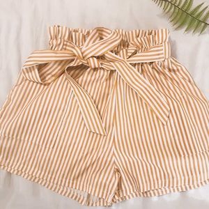 🌿$5 SALE🌿SMALL Gold Striped Paper Bag Shorts